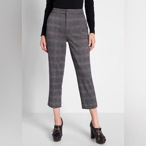 Modcloth Timeless Tailoring Cropped Pants - Plaid size 4